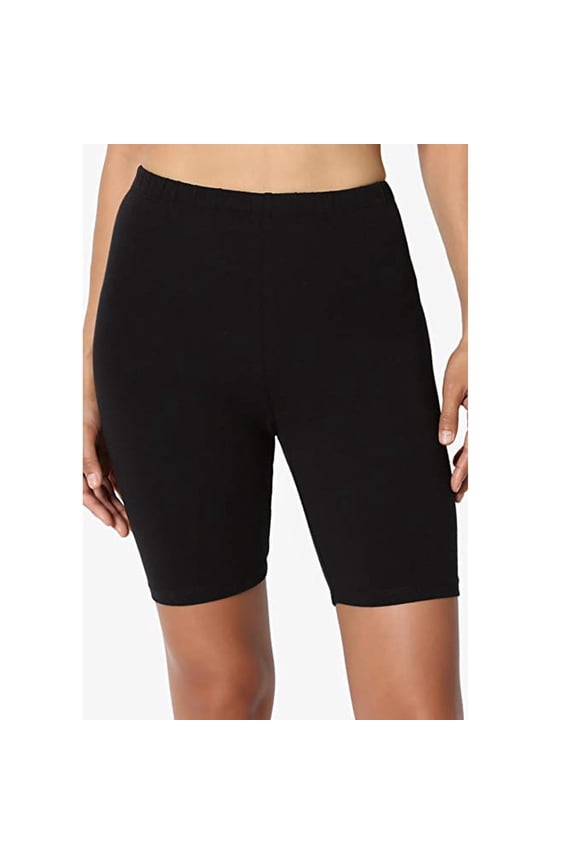 Women's Summer Workout Leggings Mid Thigh Stretch Span High Waist Short Pants Knee Above Length for Active and Comfortable Wear
