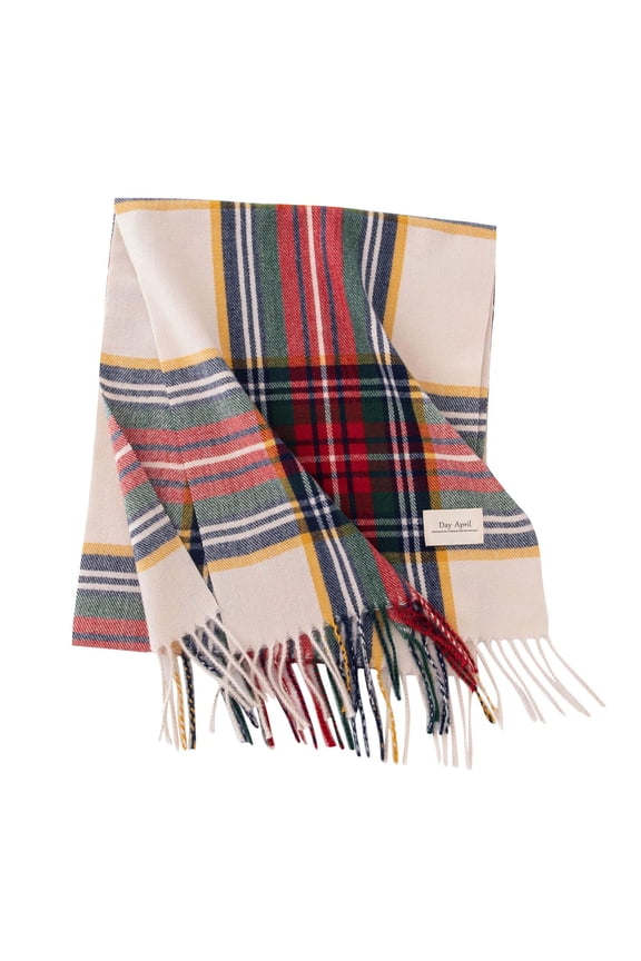 Womens Christmas Plaid Scarf Soft Warm Shawl Wrap Winter Holiday Scarf Cozy Fashion Accessory for Women Festive Wear 14x78inch(Green#5,Free Size)