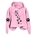 thumbnail image 1 of CheerKidz Womens Love Print Hoodies Sweatshirts Pullover Long Sleeve Casual Comfy Tops Trendy Fall Outfits Winter Clothes (Pink,2XL), 1 of 3