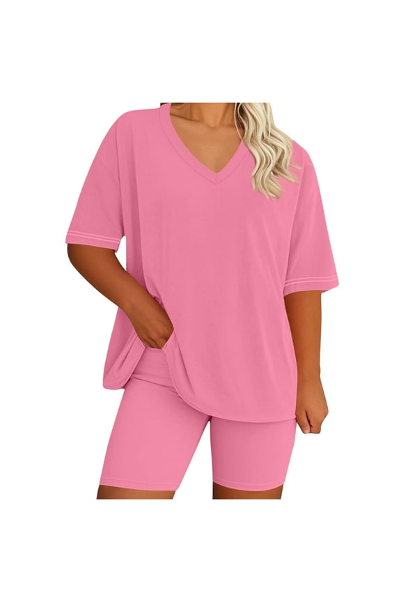 Womens Summer Linen Short Sleeve Button Up Shirt and Drawstring Shorts Set Breathable Casual Two Piece Outfit for Beach and Travel