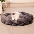 thumbnail image 1 of CheerPals Twisted Pet Bed, Weave Cat Bed Sofa with Cushion for Indoor Cats Puppy(Gray), 1 of 8