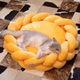 thumbnail image 1 of CheerPals Twisted Pet Bed, Weave Cat Bed Sofa with Cushion for Indoor Cats Puppy(Yellow), 1 of 10