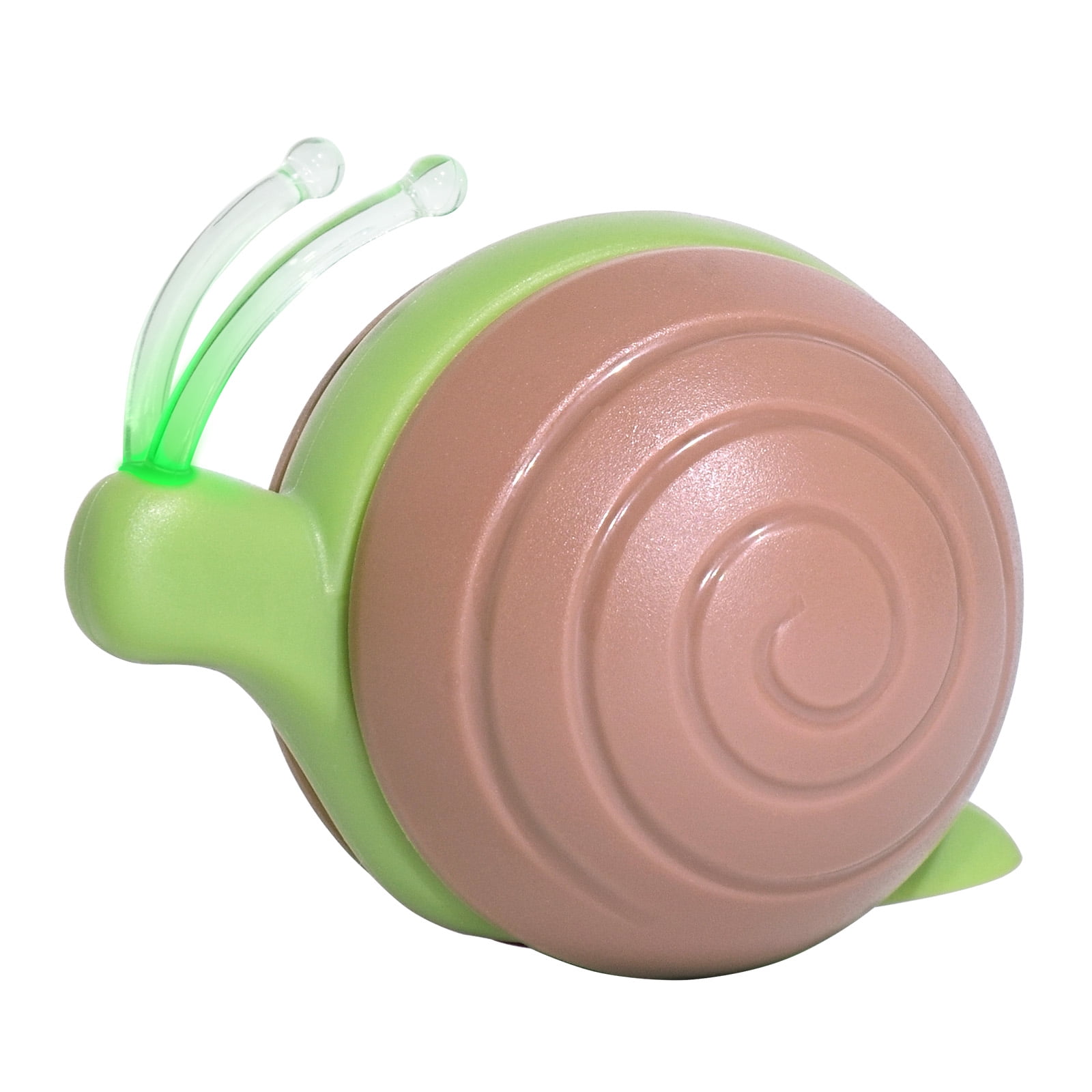 Cheerble Interactive Cat Toy for Indoor Cats, Wicked Snail Kitten Toys, Automatic Cat Toys with LED Lights, Rechargeable Moving Toys for Cats, Smart Stimulating Electric Pet Toy (Brown/ Green)