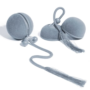Cheerble Wicked Ball Duo2 Automatic Interactive Cat Toy with Tail & LED Light, Baby Blue