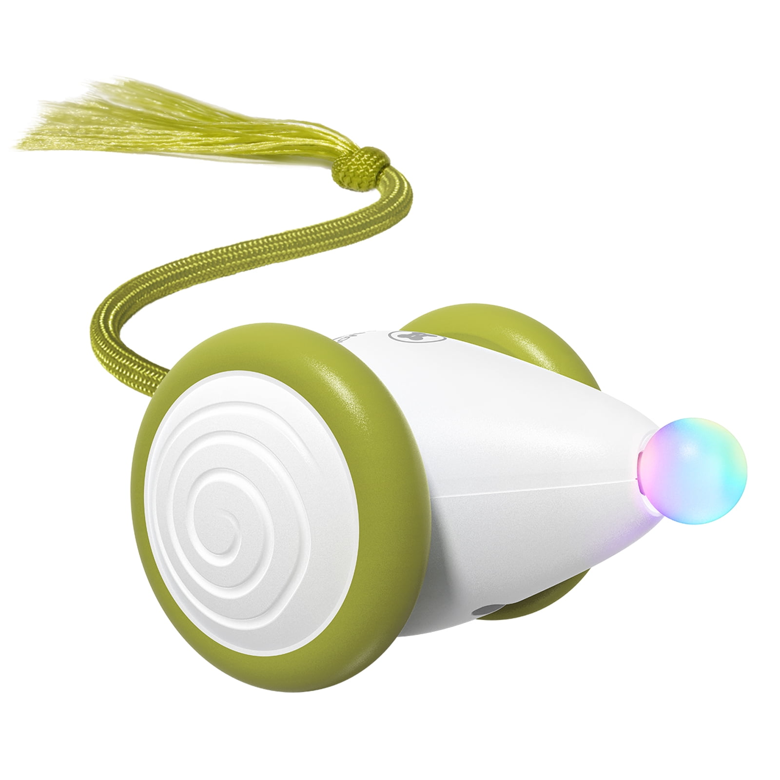 Cheerble Wicked Mouse Neo Automatic Interactive Cat Toy with Tail & LED Light, Apple Green