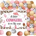thumbnail image 1 of Cheereveal Cowgirl Baby Shower Party Decoration Kits with Balloon Arch, Rubber Pink, 1 of 7