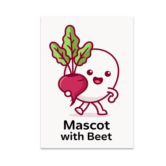 Cheerful Beet Art Print - Beet Lovers - 13x19 Poster Print