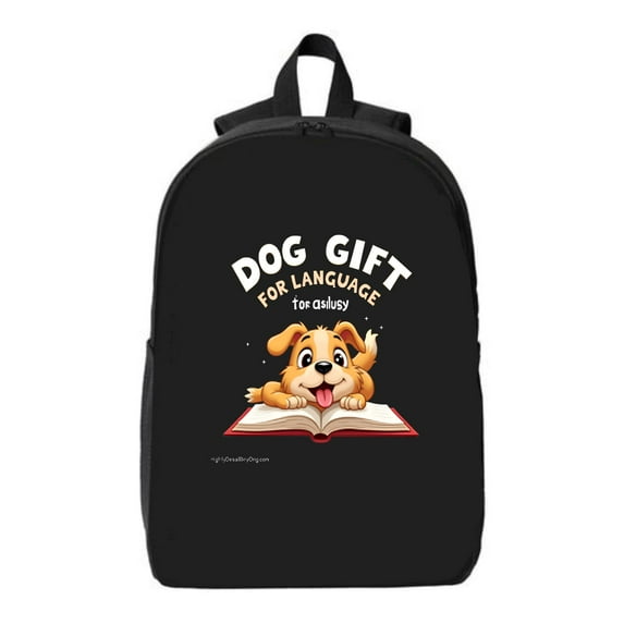 Cheerful Cartoon Dog Design Laptop Backpack - Fits 15