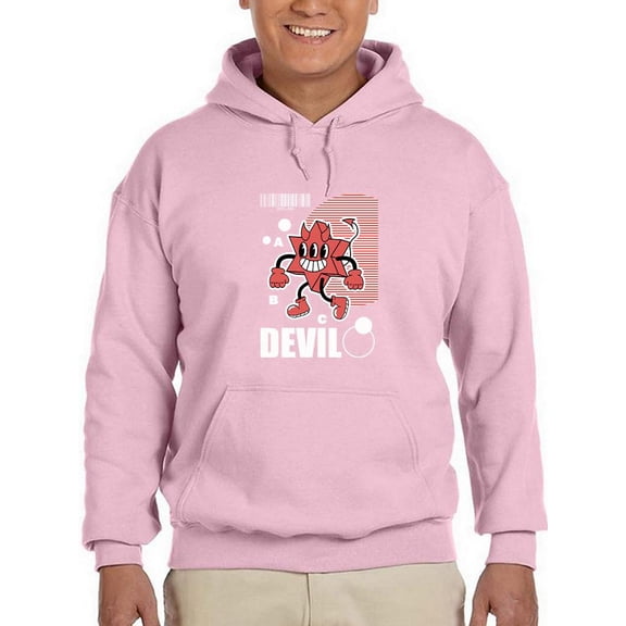 Cheerful Devil Techno Style Hoodie Men -Image by Shutterstock, Male 5X-Large