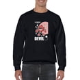 thumbnail image 1 of Cheerful Devil Techno Style Sweatshirt Men -Image by Shutterstock, Male 5X-Large, 1 of 4