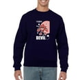thumbnail image 1 of Cheerful Devil Techno Style Sweatshirt Men -Image by Shutterstock, Male Medium, 1 of 4