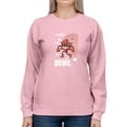 thumbnail image 1 of Cheerful Devil Techno Style Sweatshirt Women -Image by Shutterstock, Female 3X-Large, 1 of 4