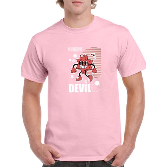Cheerful Devil Techno Style T-Shirt Men -Image by Shutterstock, Male XX-Large