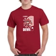 thumbnail image 1 of Cheerful Devil Techno Style T-Shirt Men -Image by Shutterstock, Male x-Large, 1 of 4