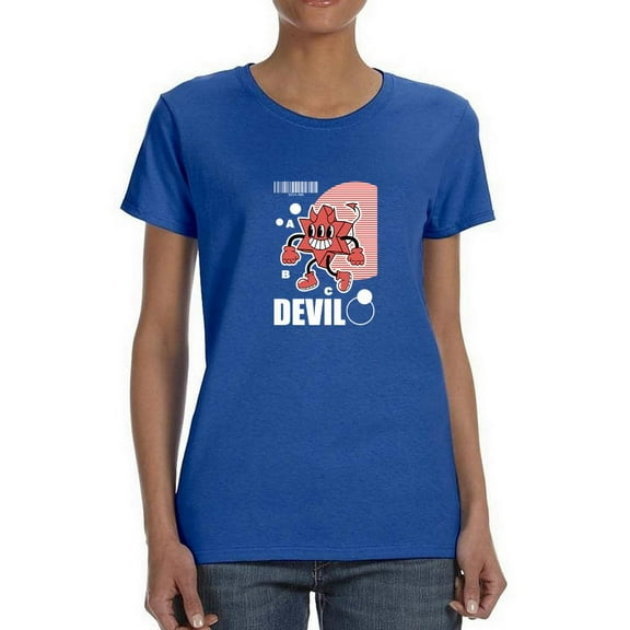 Cheerful Devil Techno Style T-Shirt Women -Image by Shutterstock, Female x-Large