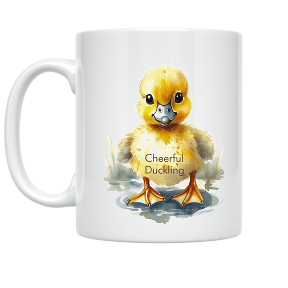 Cheerful Duckling Design - Farmhouse Decor Enthusiast - 11 oz Ceramic Coffee Mug