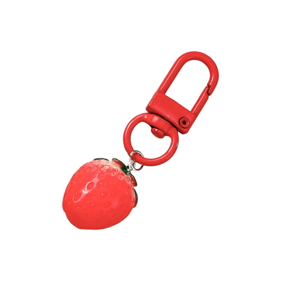 Cheerful Fruit Shaped Key Holder Sturdy Keychain Accessory For Teens Women Stylish Practical Gift