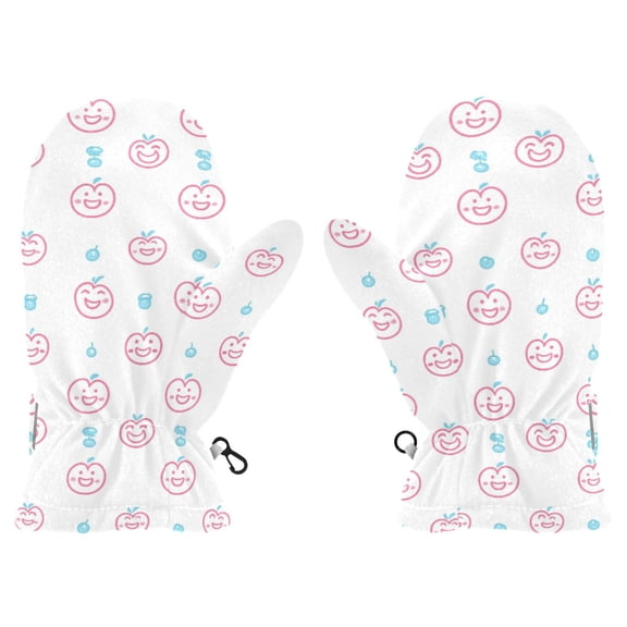 Cheerful Fruits Cold Weather Mittens Cozy Gloves with Adjustable Fit Perfect for Outdoor Fun