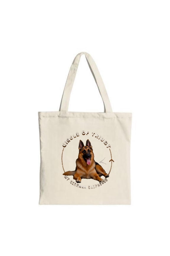 Cheerful German Tote Bag - " CIRCLE OF TRUST " Design Perfect for Shopping Travel & Parties Eco-Friendly Canvas Material