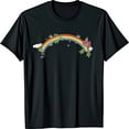 thumbnail image 1 of Cheerful Graphic Black T-Shirt with Floral Accents for a Whimsical, 1 of 5