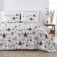thumbnail image 1 of Christmas Quilt Set - Lightweight, Soft, Seasonal - 3-Piece Reversible Holiday Bedding Set (Full / Queen, Jolly Spirit), 1 of 6