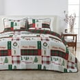 thumbnail image 1 of Cheerful Holiday Reversible Twin / Twin XL Quilt Set with Shams (Holiday Patchwork), 1 of 6
