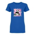thumbnail image 1 of Cheerful Panda Shaped T-Shirt Women -Image by Shutterstock, Female Large, 1 of 2
