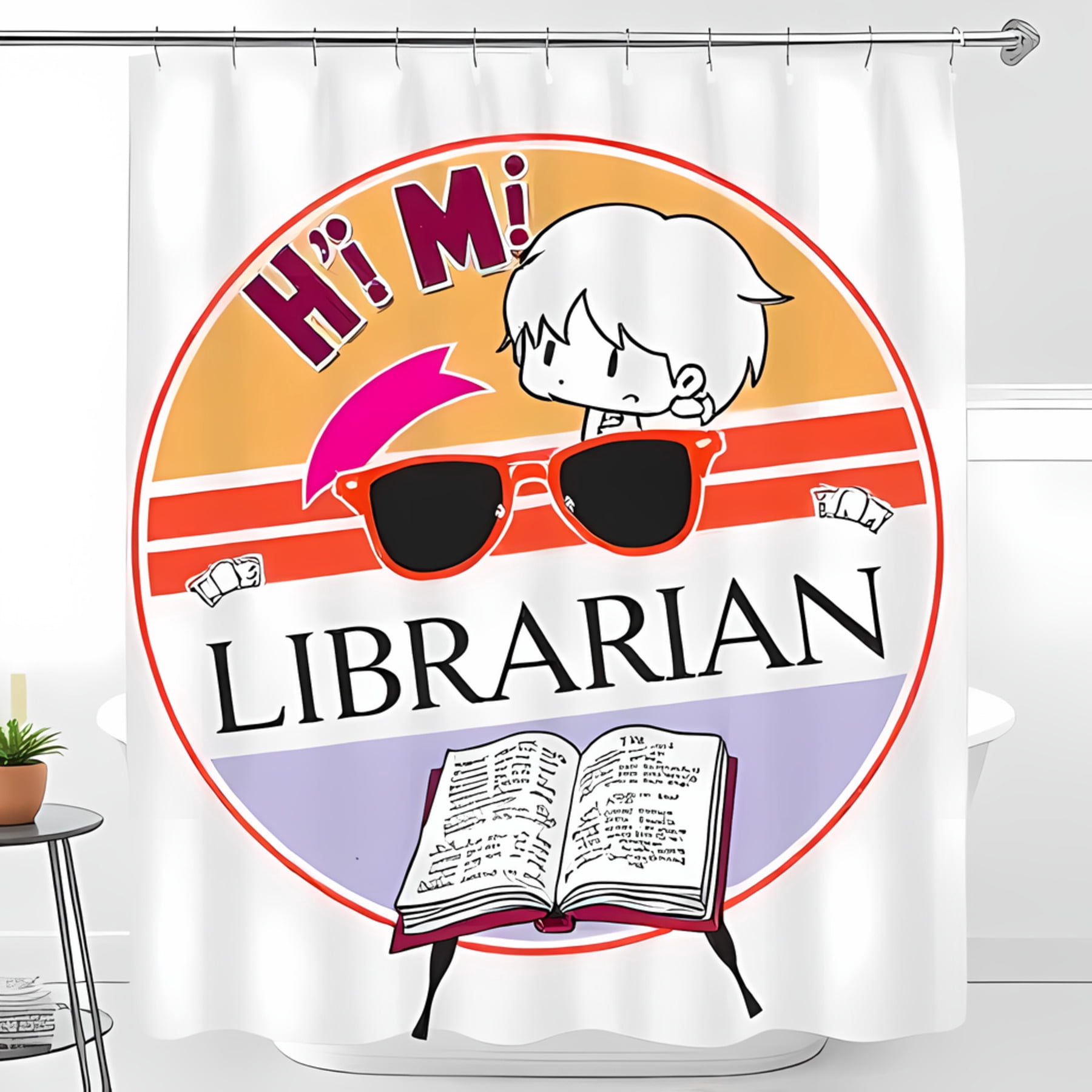 Old Library Shower Curtain NCU0NTV911