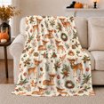 thumbnail image 1 of Cheerful Woodland Christmas Fawns Holiday Foliage, Festive Holiday Scene, Warm Flannel Blanket for Cabin and Lodge, Art Lovers Christmas Gift, Festive Home Decor, 1 of 9