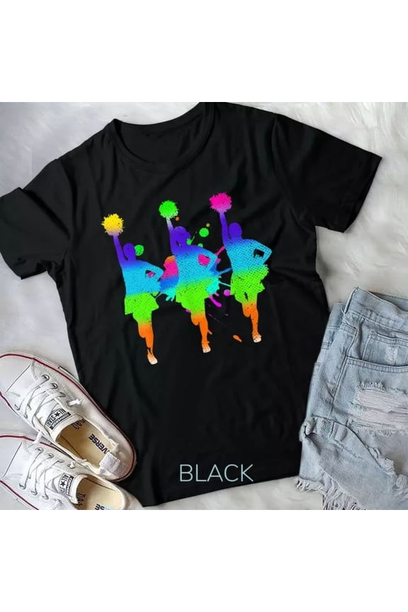 Cheering Cheer Team Cheerleading Colorful Cheerleader T-Shirt Unisex T-Shirt, Vintage Birthday Gift