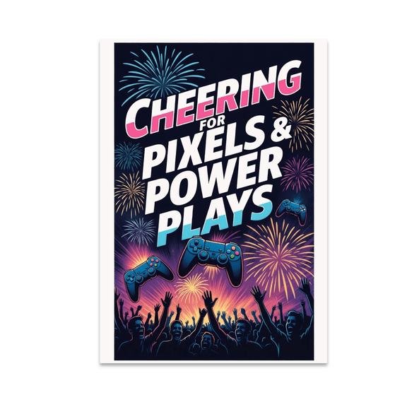 Cheering for Pixels & Power Plays - Esports Fan - 13x19 Poster Print