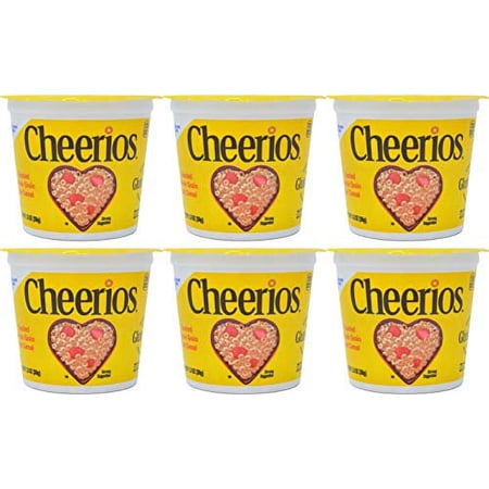 Cheerios Breakfast Cereal, Six Single-Serve 1.3oz Cups(6-Pack)