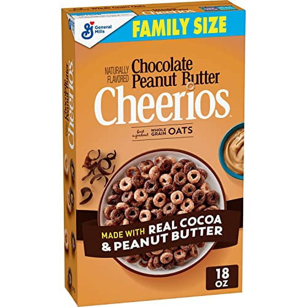 Cheerios Cereal Chocolate Peanut Butter, Breakfast Cereal With Whole