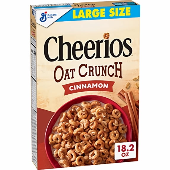 Cheerios Cinnamon Oat Crunch Cereal, 18.2 oz (Pack of 18)