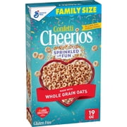 Cheerios Confetti Breakfast Cereal, Gluten Free, Made with Whole Grain, Family Size, 19 oz