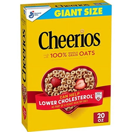 Cheerios Heart Healthy Cereal, Gluten Free Cereal with Whole Grain Oats, Giant Size, 20 OZ
