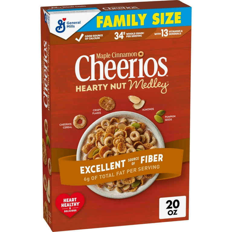 Cheerios Heart Healthy Whole Grain Nut Medley Cereal with Maple