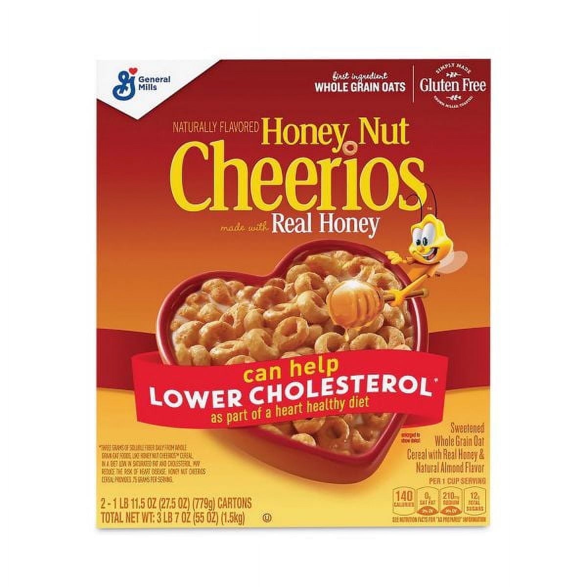 iomega Cheerios Honey Nut Cereal, 27.5 oz Box, 2/Pack