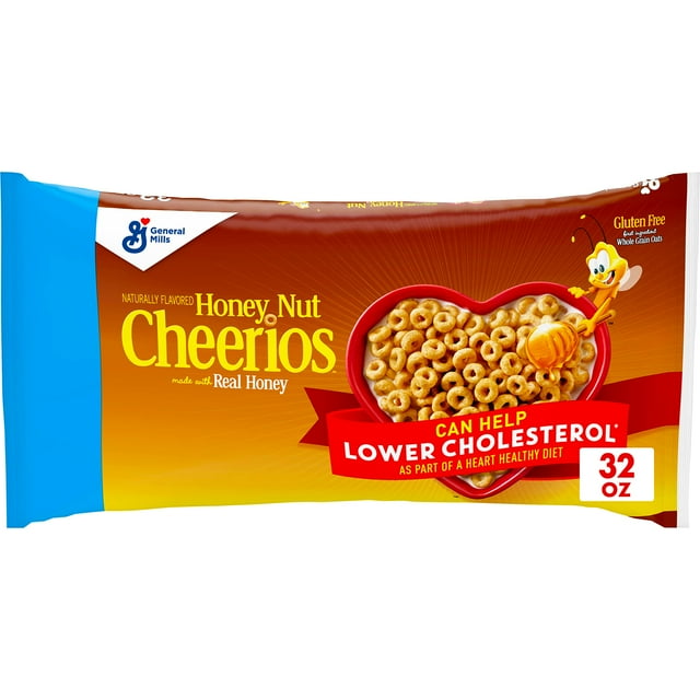 Cheerios Honey Nut Cheerios Heart Healthy Cereal, 32 Oz Resealable Bag