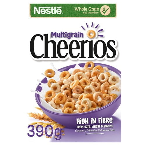 Cheerios Multigrain Breakfast Cereal 390g, British Import (Pack of 3)
