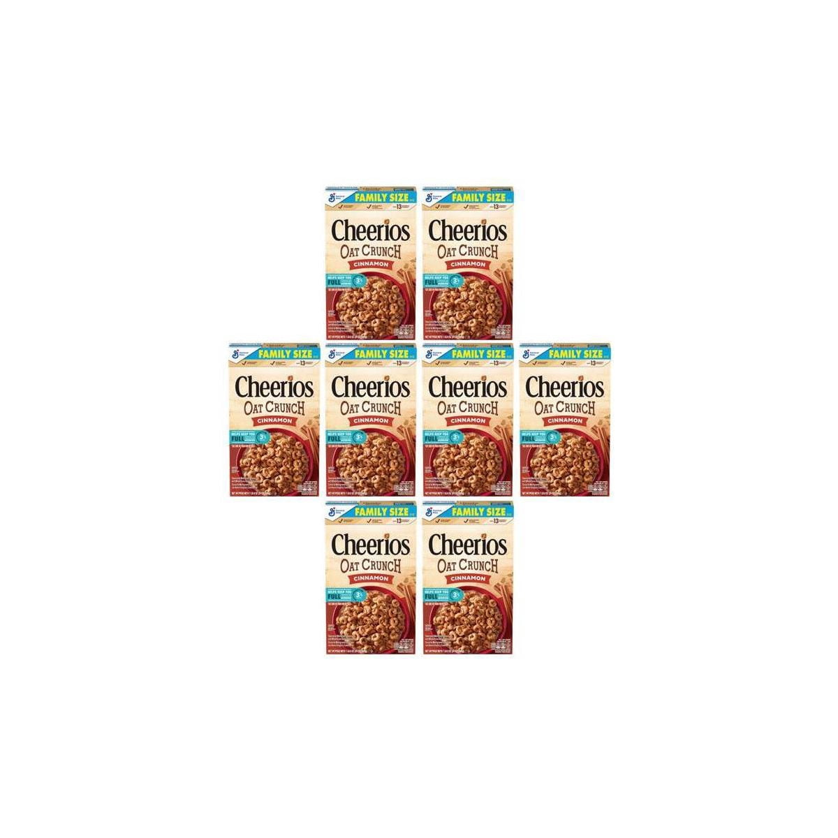 Cheerios Oat Crunch Cinnamon Family Size Cereal - 192oz/8ct - Walmart.com