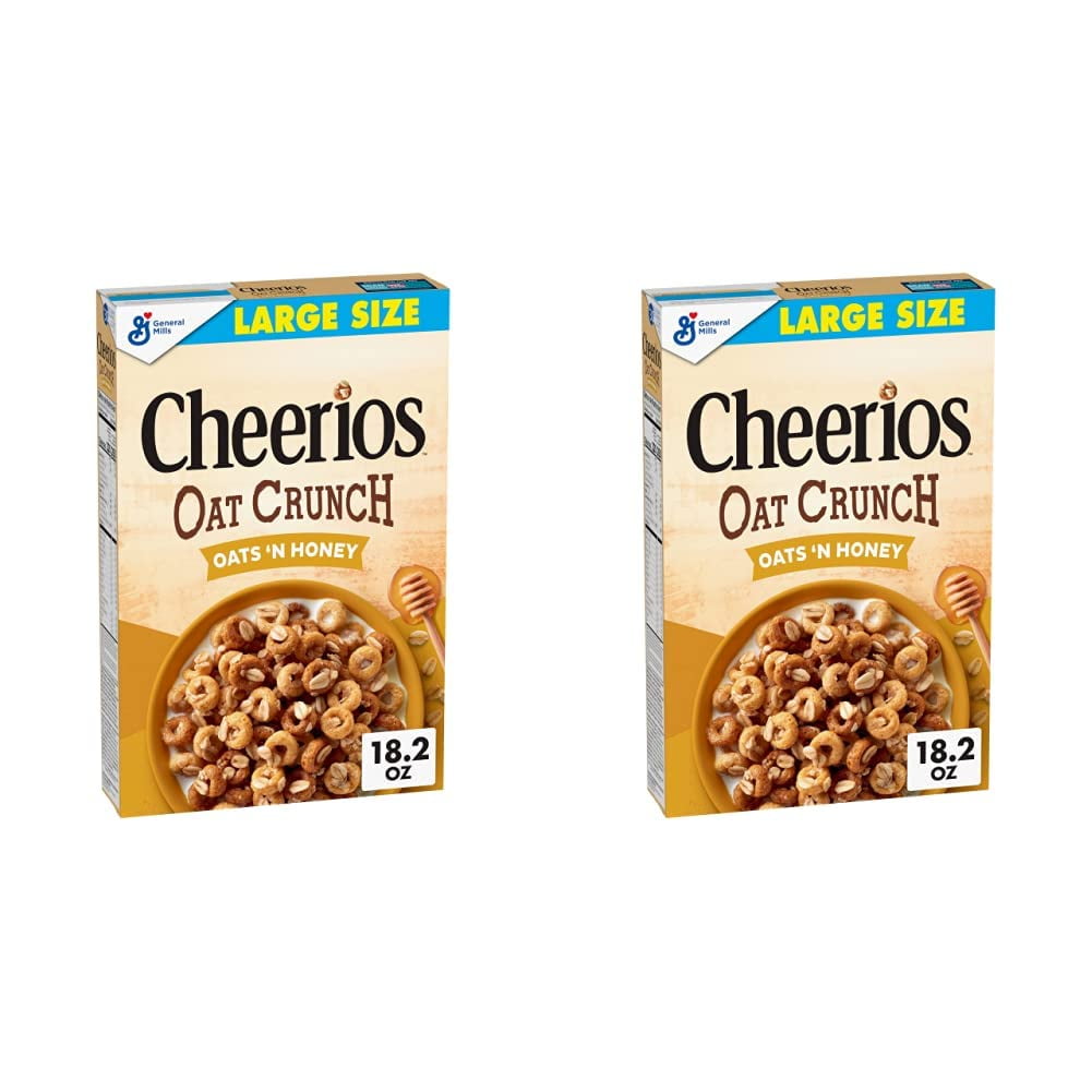 Cheerios Oat Crunch Oats & Honey Oat Breakfast Cereal, Large Size, 18.2