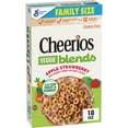 thumbnail image 1 of Cheerios Veggie Blends Breakfast Cereal, Apple Strawberry Flavored, Family Size, 18 oz (Pack 6), 1 of 5
