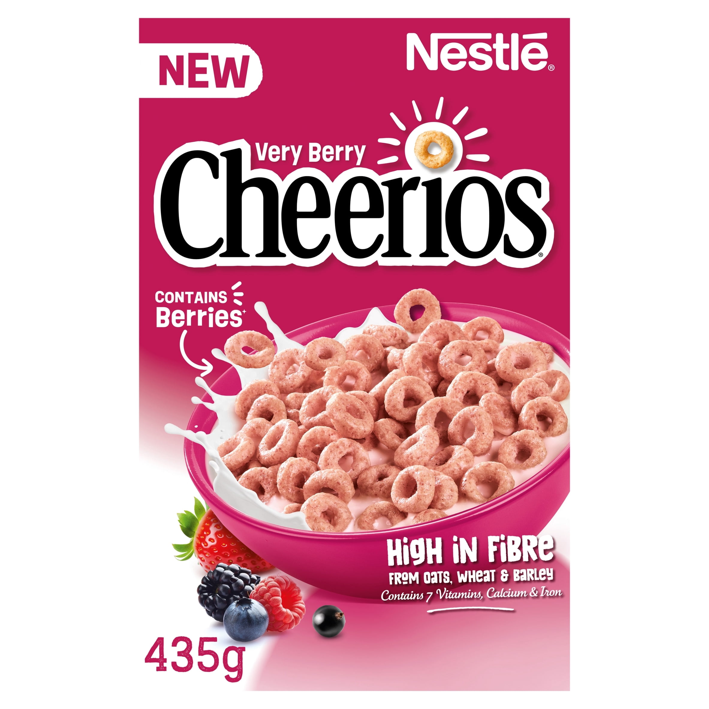 Cheerios Very Berry Multigrain Breakfast Cereal 435g, Imported from Britain