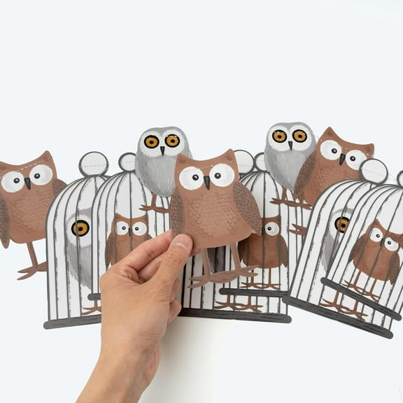 Cheerland 2 Pcs Owl Birthday Party Decoration Banner Magic World Hanging Bird Garland Bunting for Wizard Movie Party