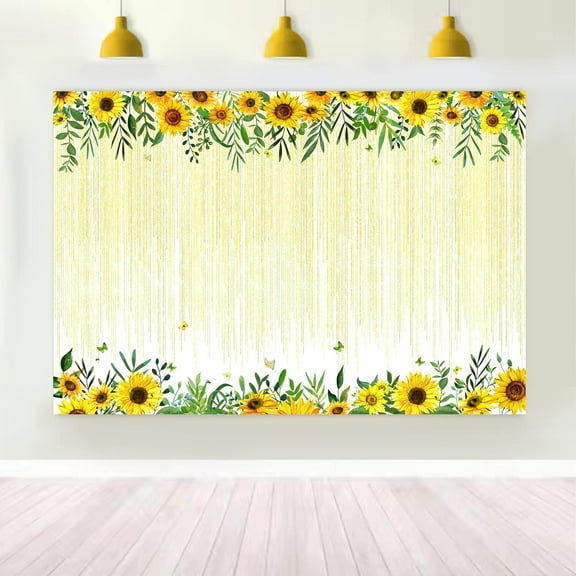 Cheerland 7x5 Ft Sunflower Backdrop, Sun Flower, Birthday Party, Wedding, Graduation