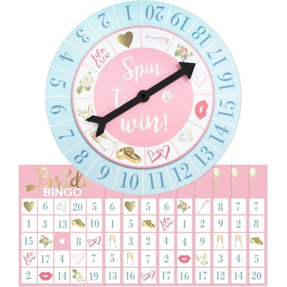 Cheerland Bingo Game Set for Bridal, Bachellorette, Wedding Shower, 1 Count