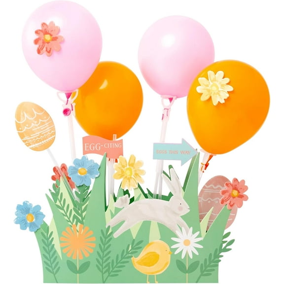 Cheerland Easter Centerpiece Decorations with Rabbit, Chick, and Flowers