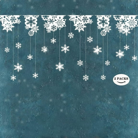 Cheerland Falling Snowflake Garland, Winter Wonderland Streamer, 22 Pcs