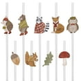 thumbnail image 1 of Cheerland Forest Animals Drinking Plastic Straws Set, 36 Pcs, 1 of 5